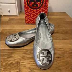 Tory Burch Silver Reva Flats (9)